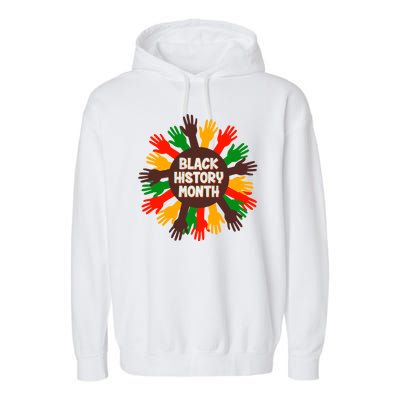 Black History Month Hands Raised  Garment-Dyed Fleece Hoodie