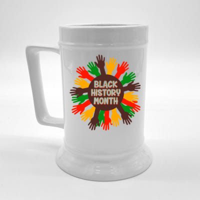 Black History Month Hands Raised  Beer Stein