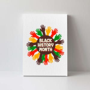 Black History Month Hands Raised  Canvas