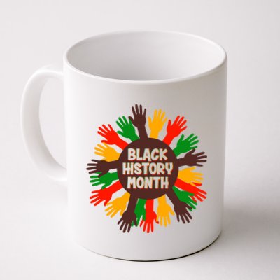 Black History Month Hands Raised  Coffee Mug