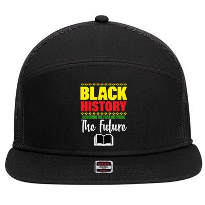 Black History Month Inspiring The Future 7 Panel Mesh Trucker Snapback Hat