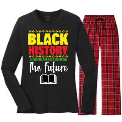 Black History Month Inspiring The Future Women's Long Sleeve Flannel Pajama Set 