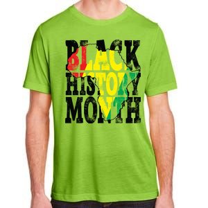 Black History Month Map Of Africa Adult ChromaSoft Performance T-Shirt