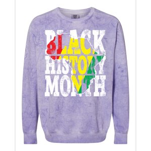 Black History Month Map Of Africa Colorblast Crewneck Sweatshirt