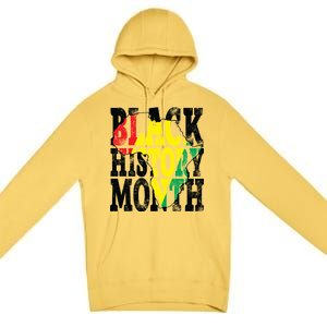 Black History Month Map Of Africa Premium Pullover Hoodie