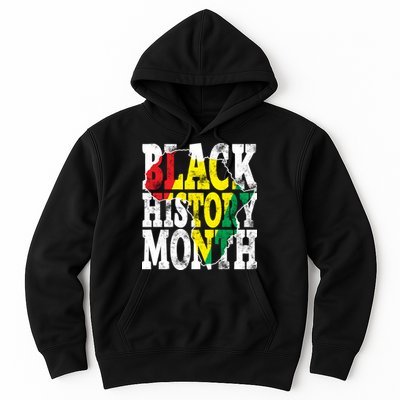 Black History Month Map Of Africa Hoodie