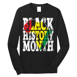 Black History Month Map Of Africa Long Sleeve Shirt