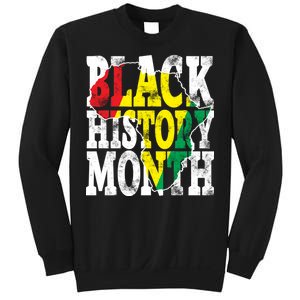 Black History Month Map Of Africa Sweatshirt