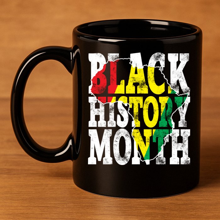 Black History Month Map Of Africa 11oz C Handle Ceramic Mug