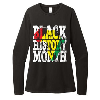 Black History Month Map Of Africa Womens CVC Long Sleeve Shirt