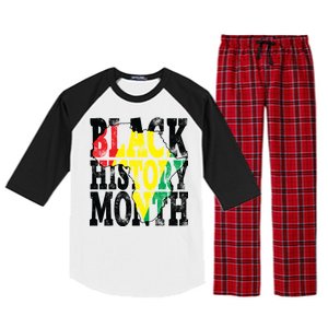 Black History Month Map Of Africa Raglan Sleeve Pajama Set