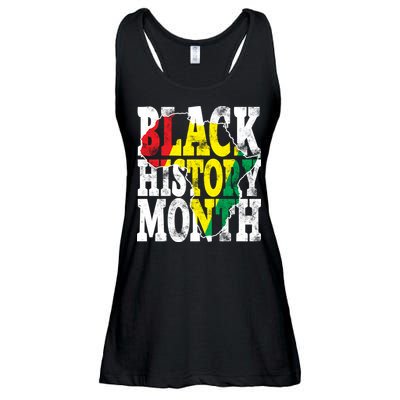 Black History Month Map Of Africa Ladies Essential Flowy Tank