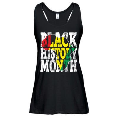 Black History Month Map Of Africa Ladies Essential Flowy Tank