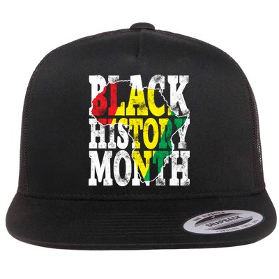 Black History Month Map Of Africa Flatbill Hat