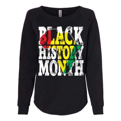 Black History Month Map Of Africa Womens California Wash Sweatshirt