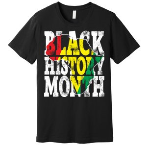 Black History Month Map Of Africa Premium T-Shirt