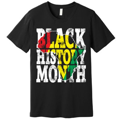 Black History Month Map Of Africa Premium T-Shirt