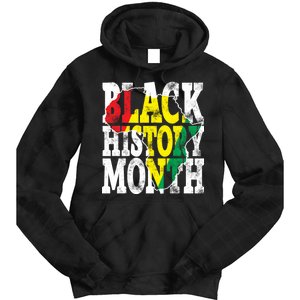 Black History Month Map Of Africa Tie Dye Hoodie