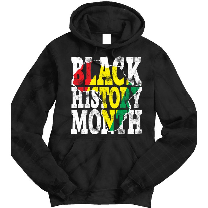 Black History Month Map Of Africa Tie Dye Hoodie