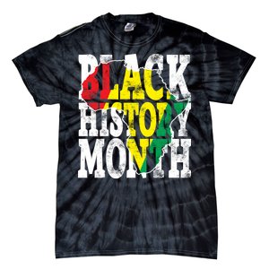 Black History Month Map Of Africa Tie-Dye T-Shirt