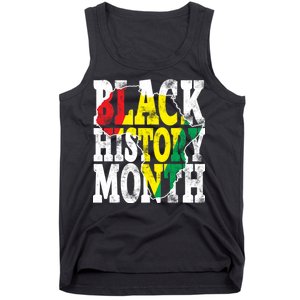 Black History Month Map Of Africa Tank Top