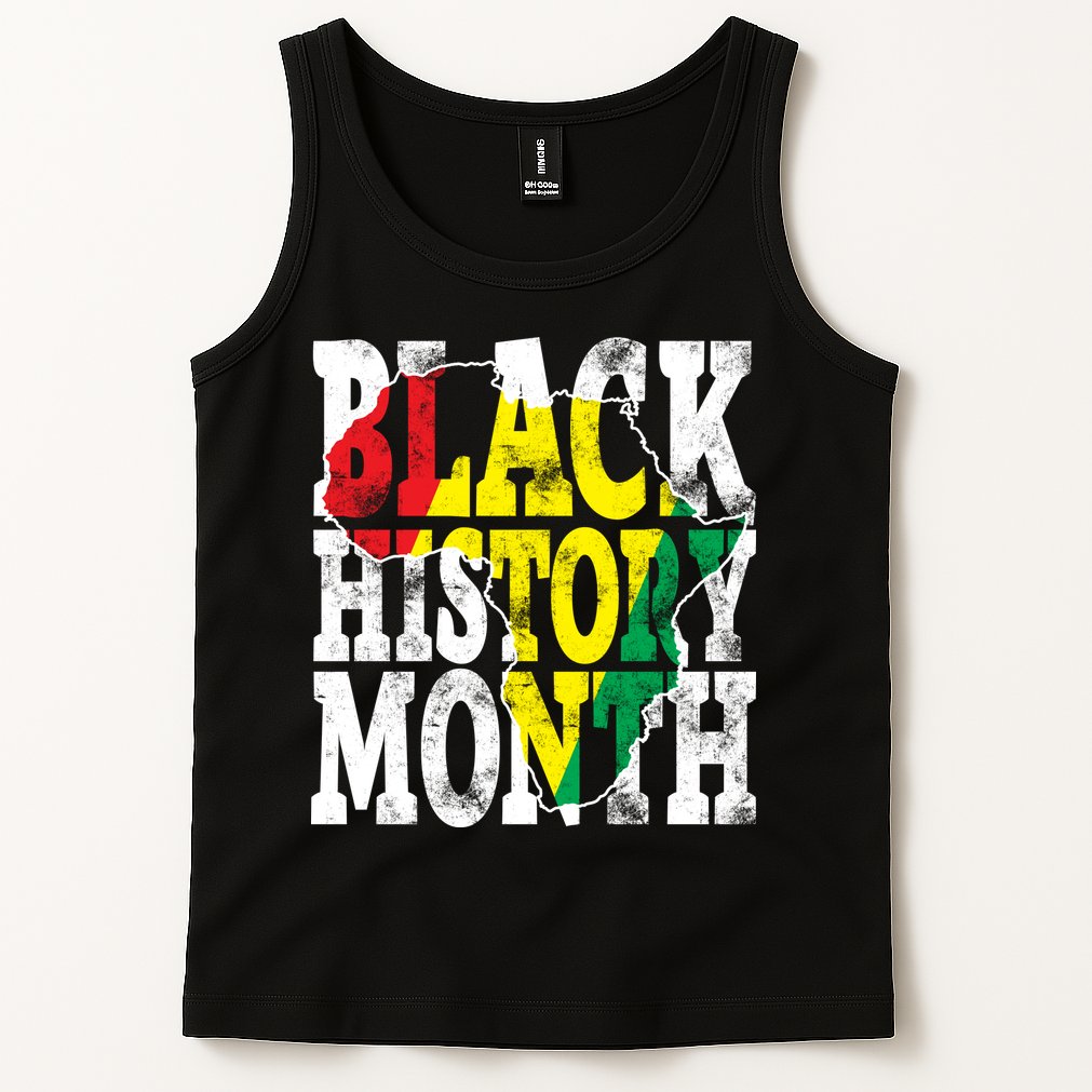 Black History Month Map Of Africa Tank Top