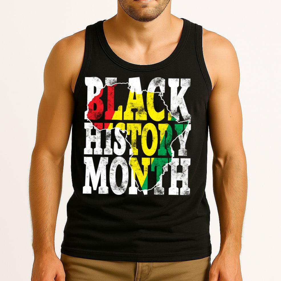 Black History Month Map Of Africa Tank Top