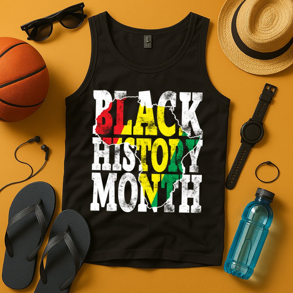 Black History Month Map Of Africa Tank Top