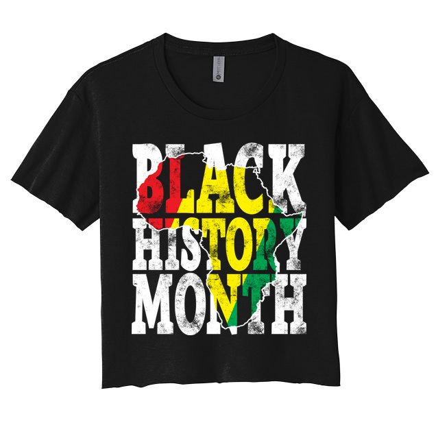 Black History Month Map Of Africa Crop Top