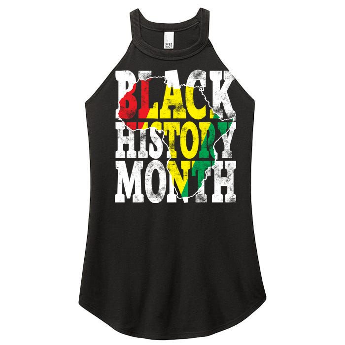 Black History Month Map Of Africa Women’s Perfect Tri Rocker Tank