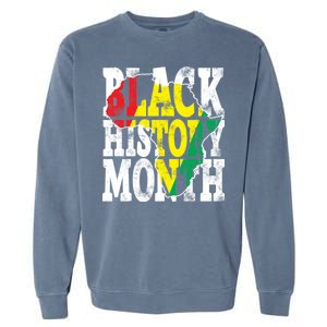 Black History Month Map Of Africa Garment-Dyed Sweatshirt