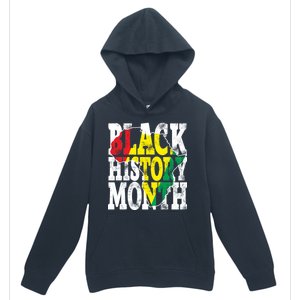 Black History Month Map Of Africa Urban Pullover Hoodie