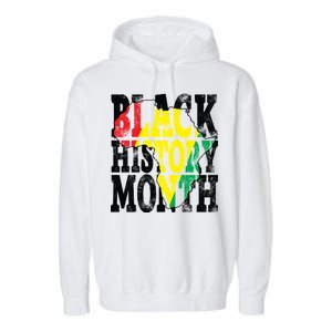 Black History Month Map Of Africa Garment-Dyed Fleece Hoodie