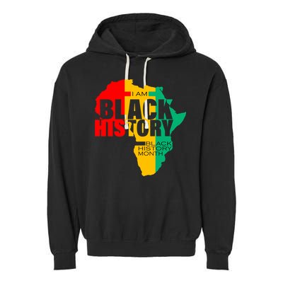 Black History Month Map Of Africa BHM Garment-Dyed Fleece Hoodie