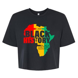 Black History Month Map Of Africa BHM Bella+Canvas Jersey Crop Tee