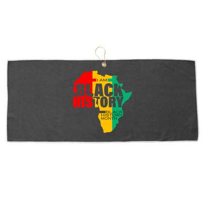 Black History Month Map Of Africa BHM Large Microfiber Waffle Golf Towel