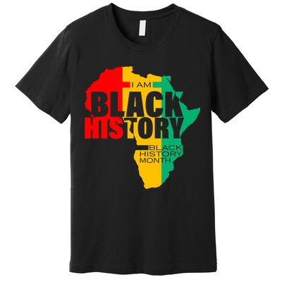 Black History Month Map Of Africa BHM Premium T-Shirt