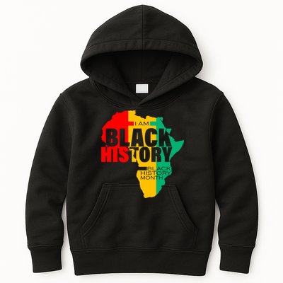 Black History Month Map Of Africa BHM Kids Hoodie