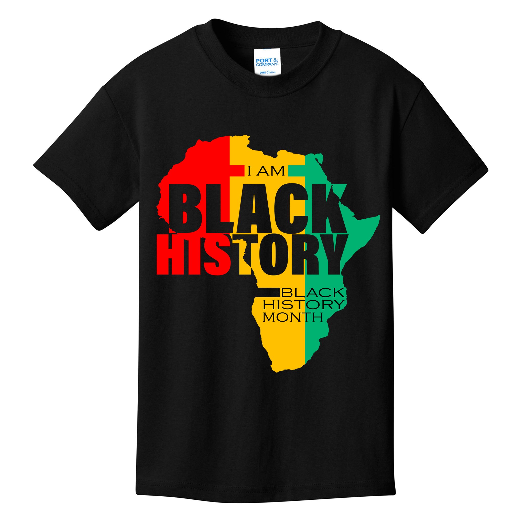 Black History Month Map Of Africa BHM Kids T-Shirt