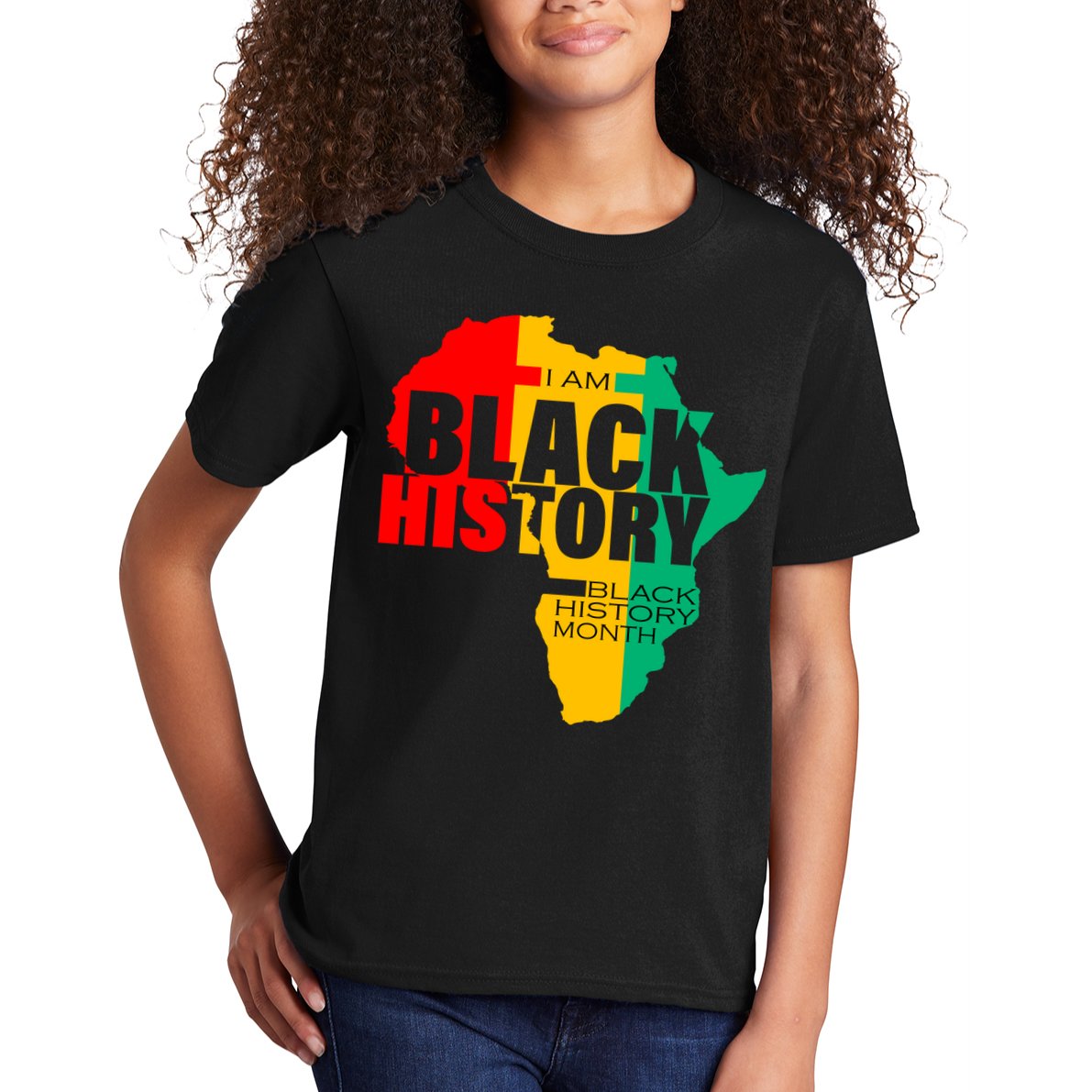 Black History Month Map Of Africa BHM Kids T-Shirt