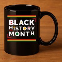 Black History Month Simple Logo 11oz C Handle Ceramic Mug