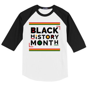 Black History Month Simple Logo Baseball Sleeve Shirt