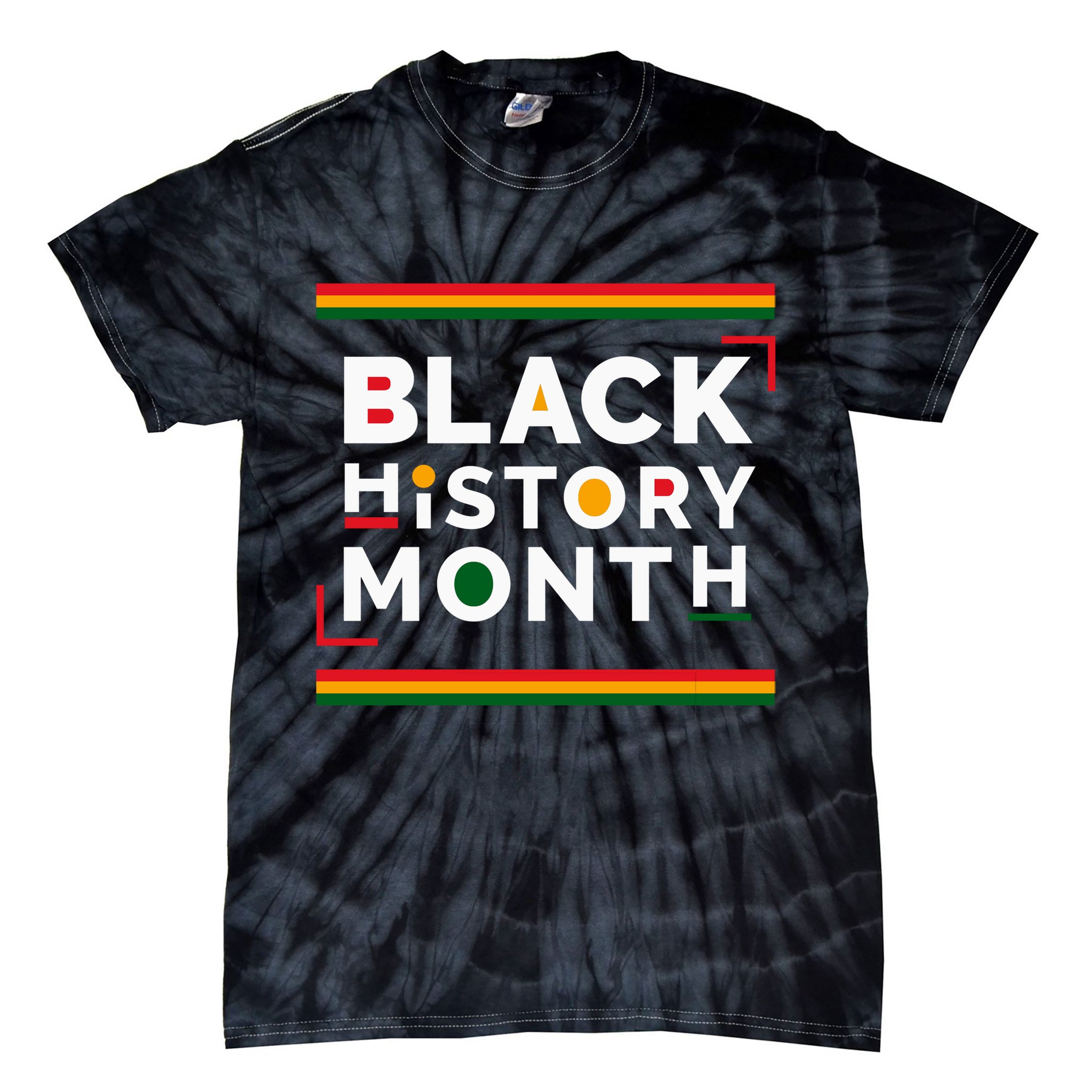 Black History Month Simple Logo Tie-Dye T-Shirt