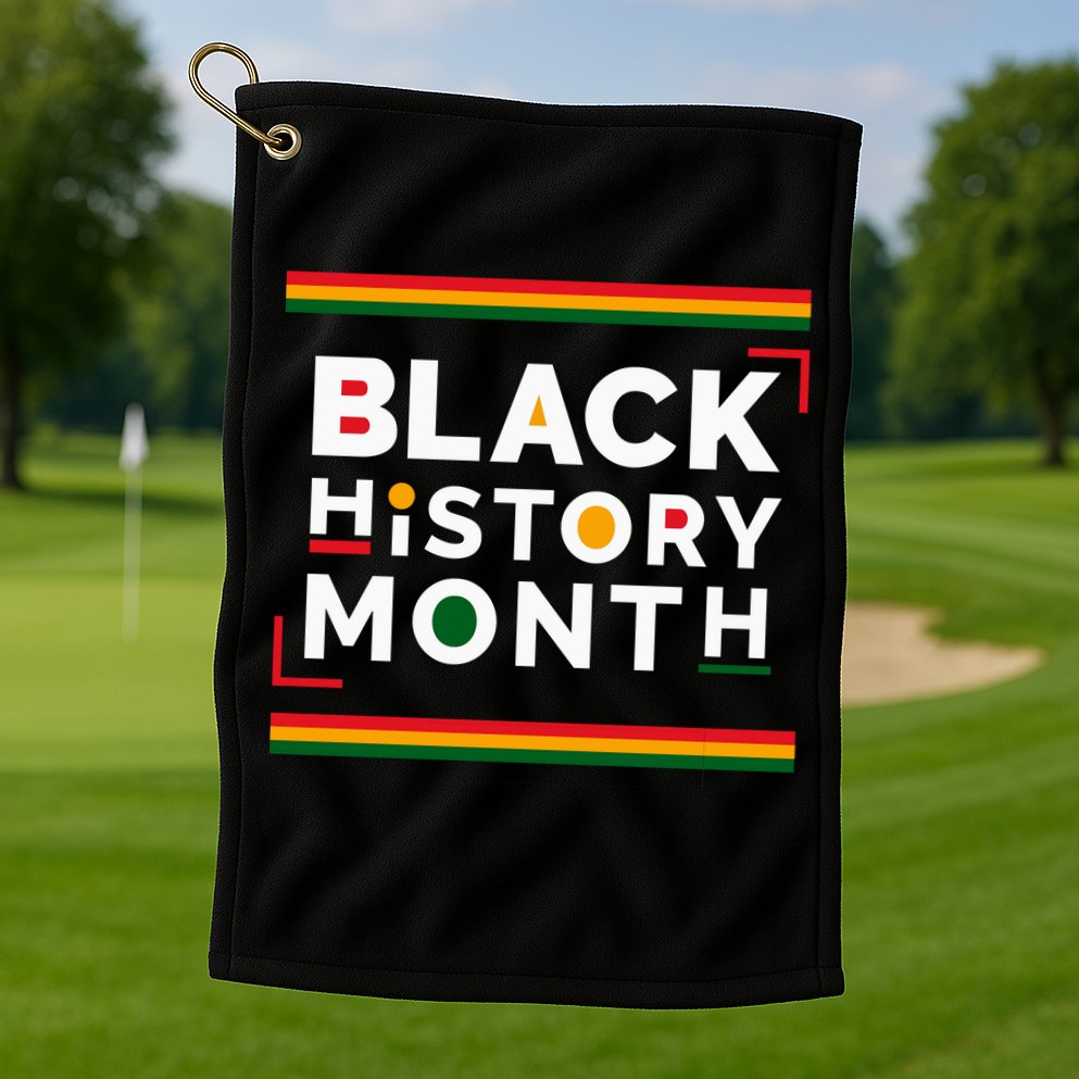 Black History Month Simple Logo Golf Towel