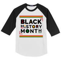 Black History Month Simple Logo Kids Colorblock Raglan Jersey