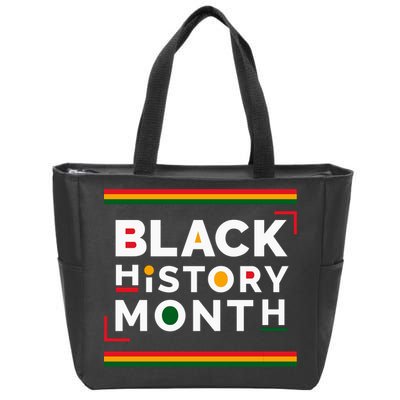 Black History Month Simple Logo Zip Tote Bag