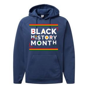 Black History Month Simple Logo Performance Fleece Hoodie