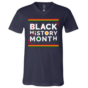 Black History Month Simple Logo V-Neck T-Shirt