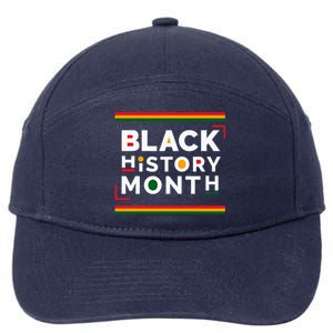 Black History Month Simple Logo 7-Panel Snapback Hat