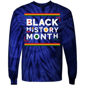 Black History Month Simple Logo Tie-Dye Long Sleeve Shirt